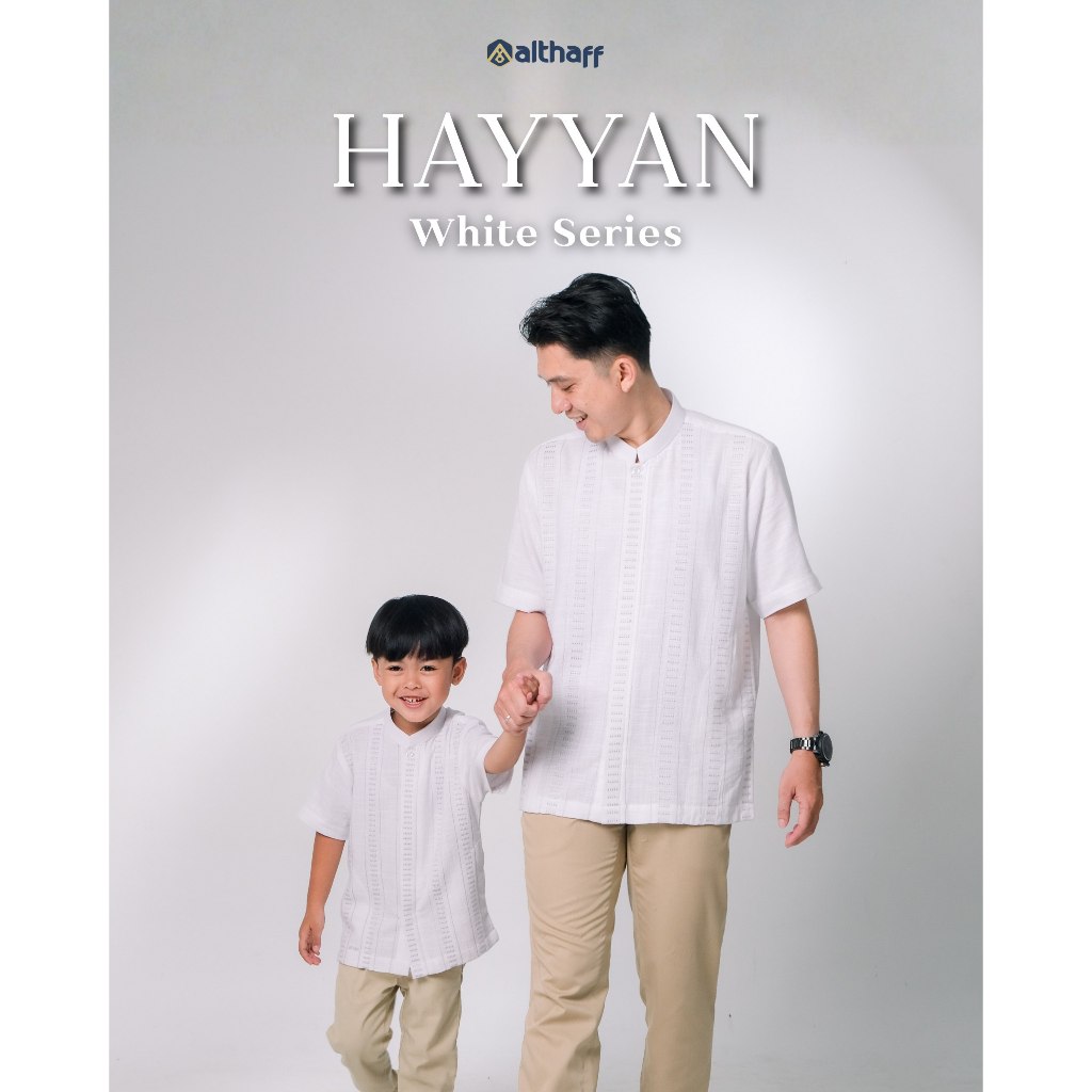 Althaf Koko ชุดเย็บปักถักร้อยคู่ Hayyan สีขาว