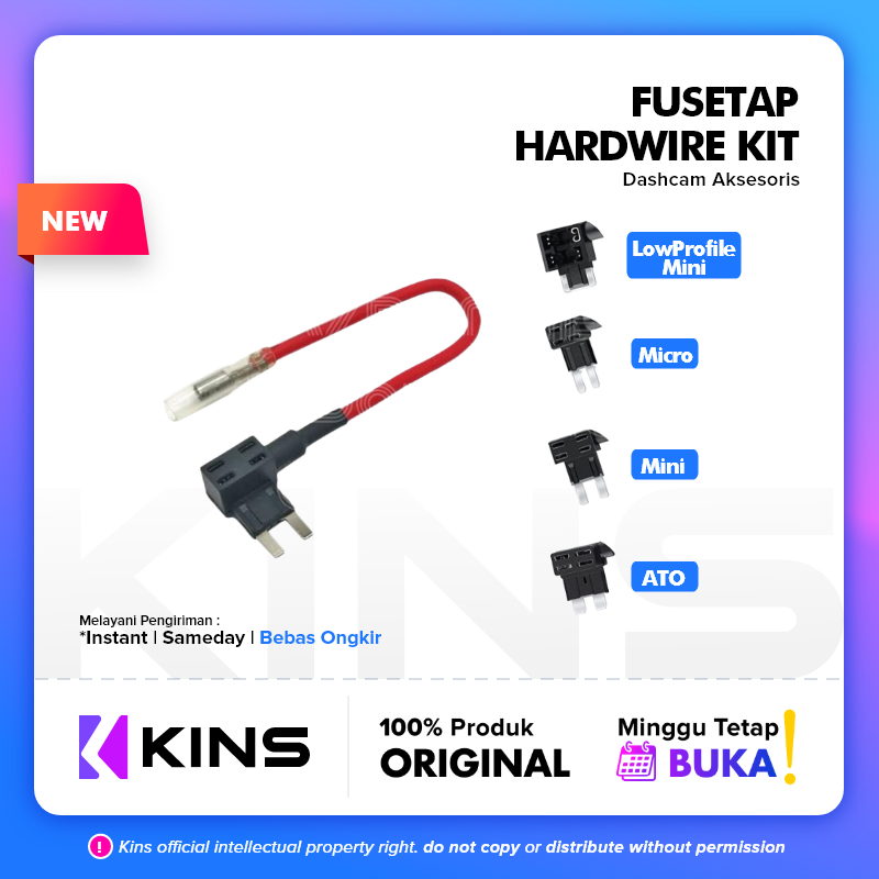Fustap สําหรับ Hardwire Kit Dashcam / Fuse Tap Dash Cam กล้องติดรถยนต์