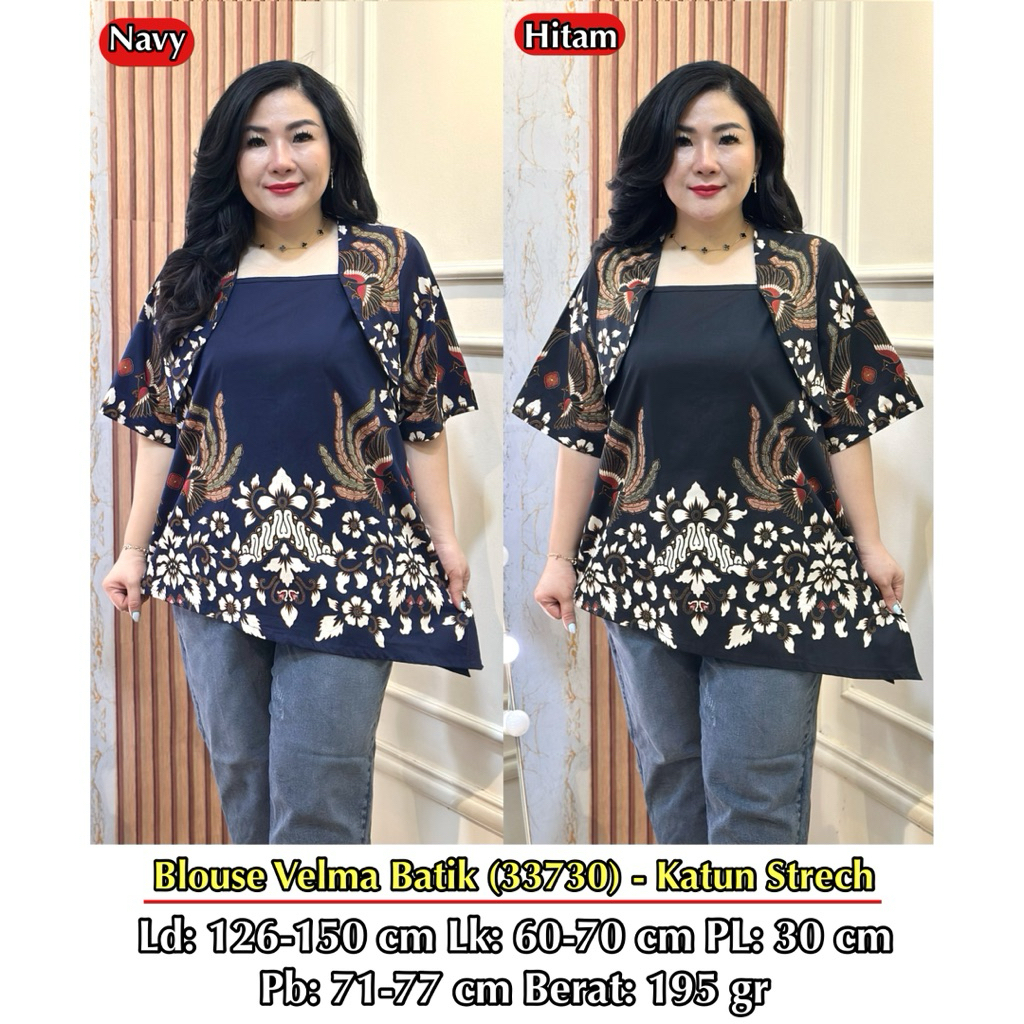 FINA BIGSIZE - (VELMA BATIK BLOUSE) เสื้อค้างคาวผู้หญิง JUMBO BIGSIZE