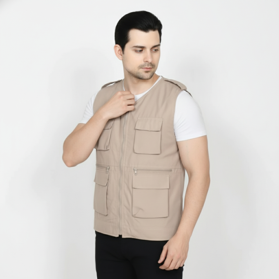 Modeka - เสื้อกั๊กคาร์โก้ทํางานภาคสนามปักลายแบบกําหนดเอง