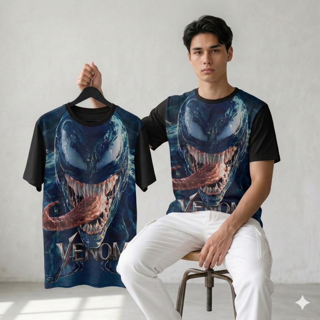 เสื้อยืดพิมพ์ลาย Venom 3D Superhero Limited - เสื้อยืด 3D ขายส่ง