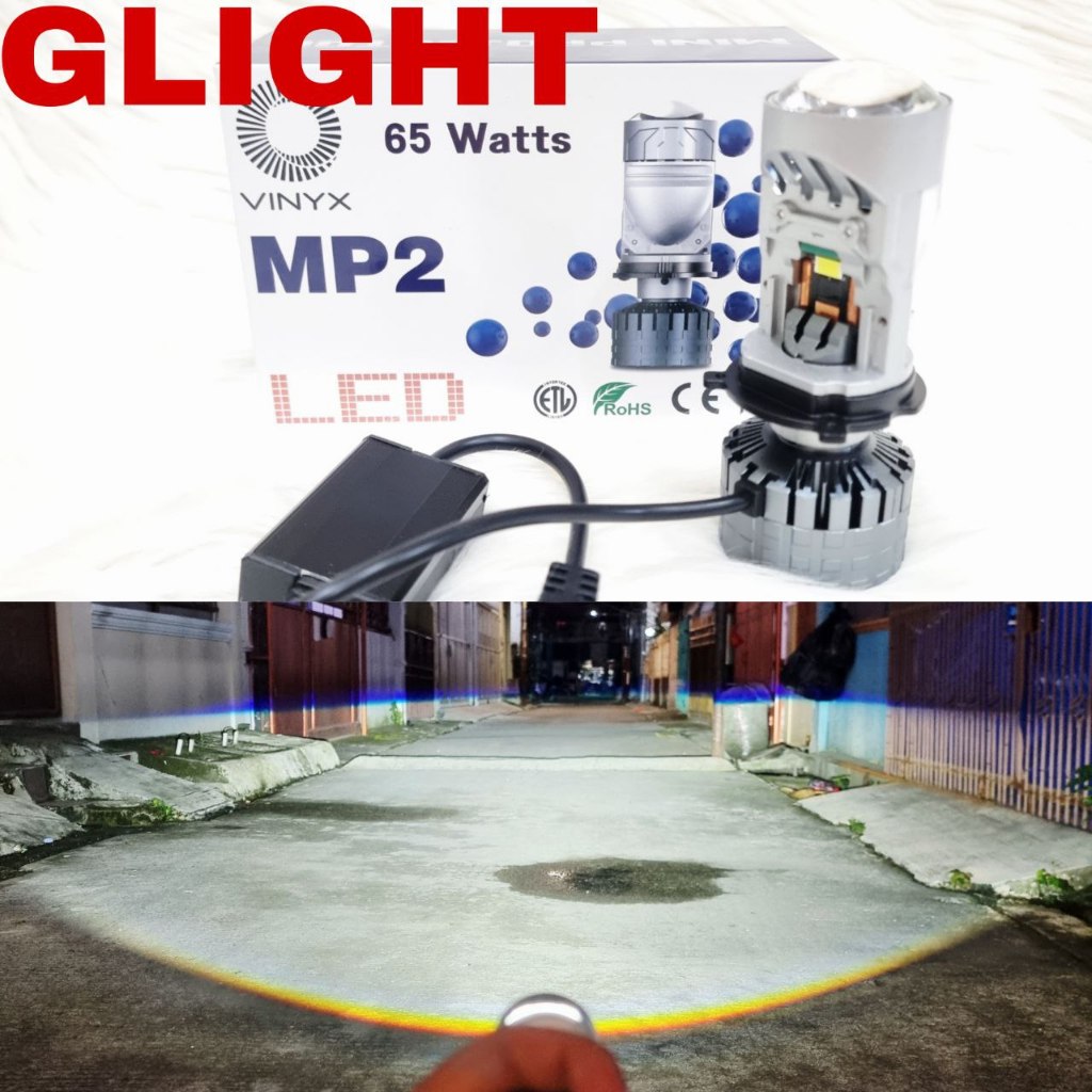 Bilined vinyx mp2 h4 มินิโปรเจคเตอร์ 65 วัตต์ led ไฟหน้าสําหรับรถจักรยานยนต์และรถยนต์เหมาะสําหรับ