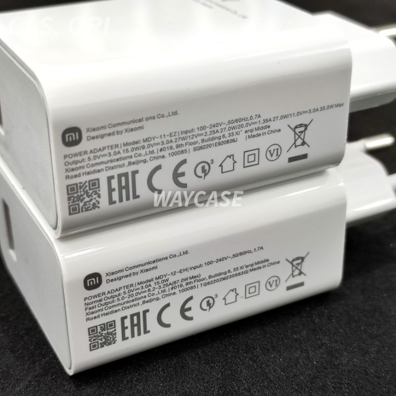XIAOMI 33W 67W TURBO CHARGER SUPPORT FAST CHARGING