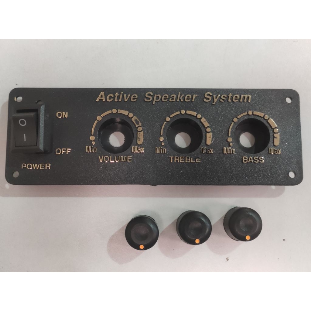 แผงลําโพง PVC Active 3 หลุม Plus สวิตช์ลูกบิด