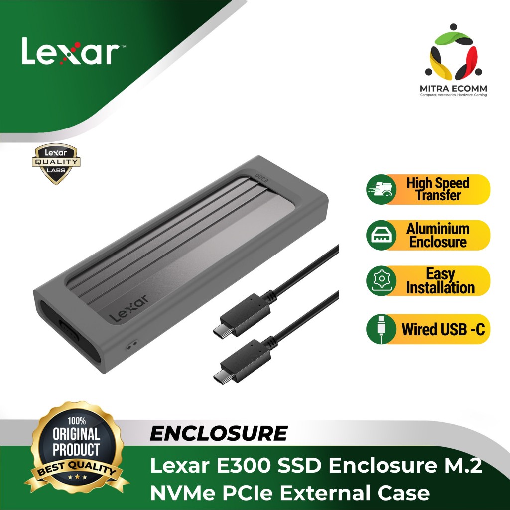 Lexar E300 M.2 SSD กล่องใส่ความเข้ากันได้ M.2