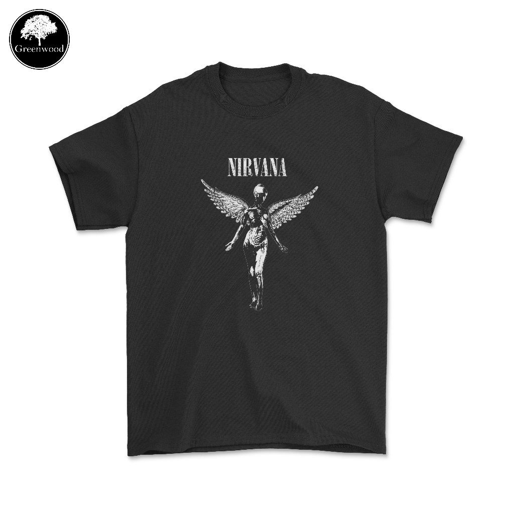 KATUN Nirvana Tshirt Nirvana Band เสื้อยืดผ้าฝ้ายเสื้อยืด