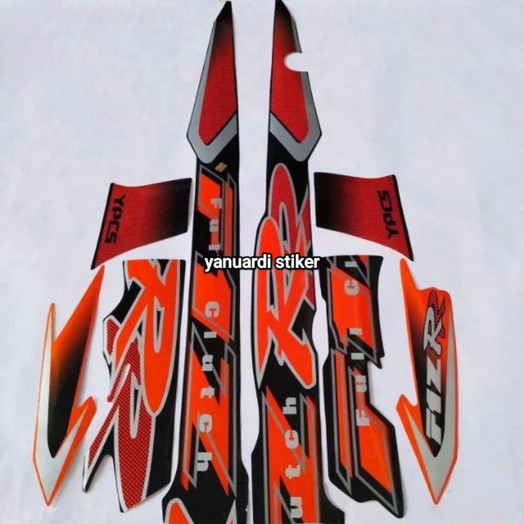 รายชื่อสติ๊กเกอร์ Striping yamaha fiz r 2001 2002 สีส้ม fizr f1z fis r