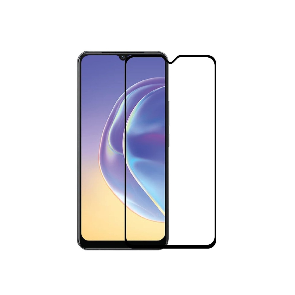 กระจกนิรภัย Vivo V21E Full Cover Color 6D / 9D / 11D - Black List