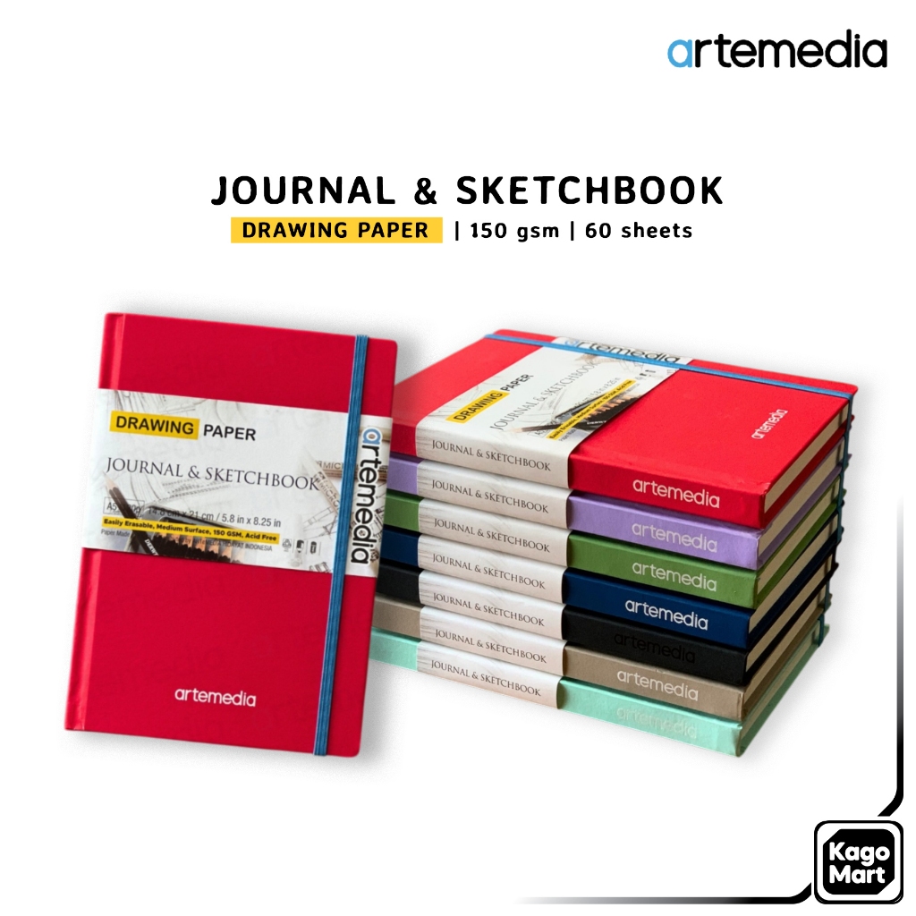 A5 Journal Sketchbook Artemedia ปกแข็ง