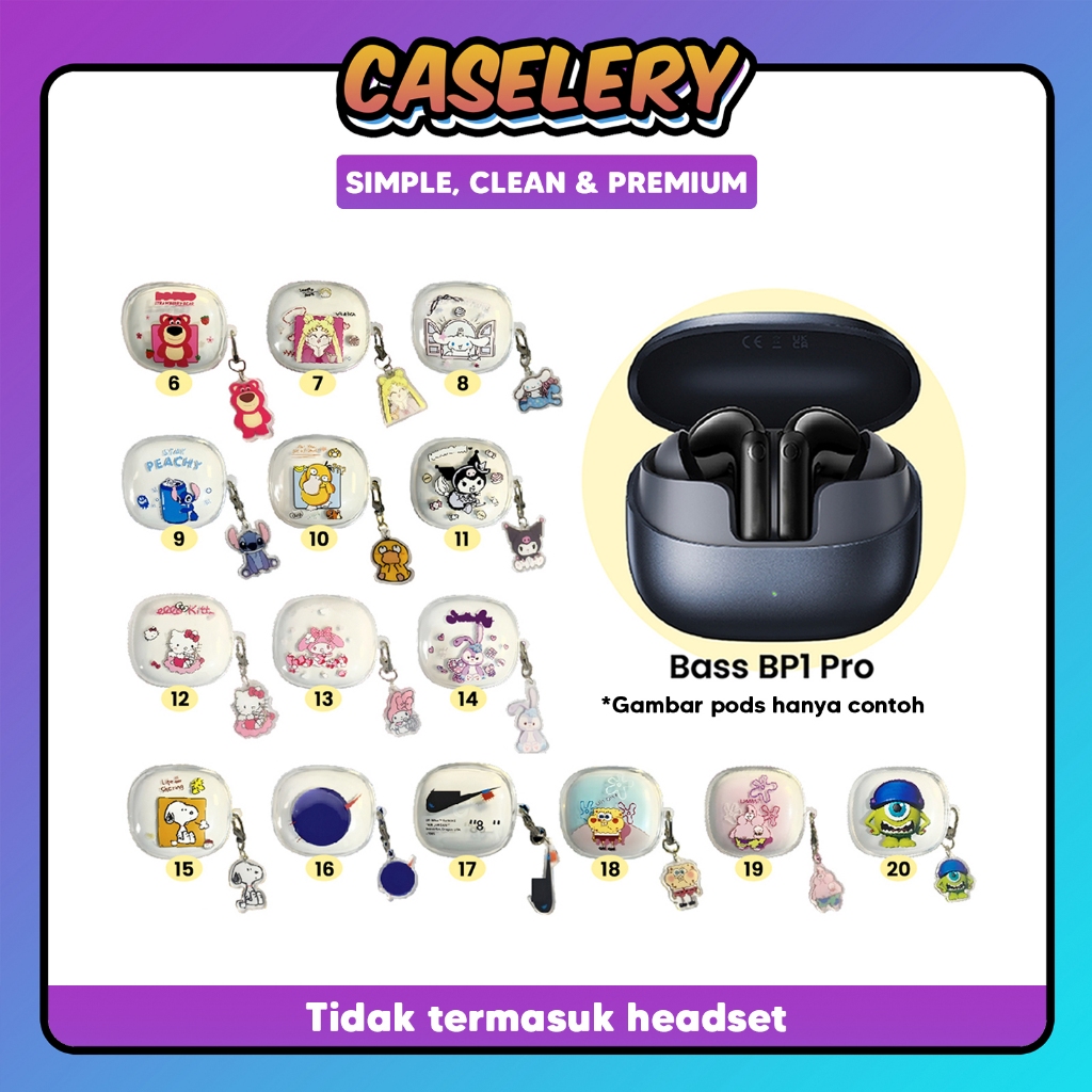 [BP] Baseus Bp 1 Pro Clear Character Case Cover ซิลิคอนอ่อนคุณภาพพรีเมี่ยม