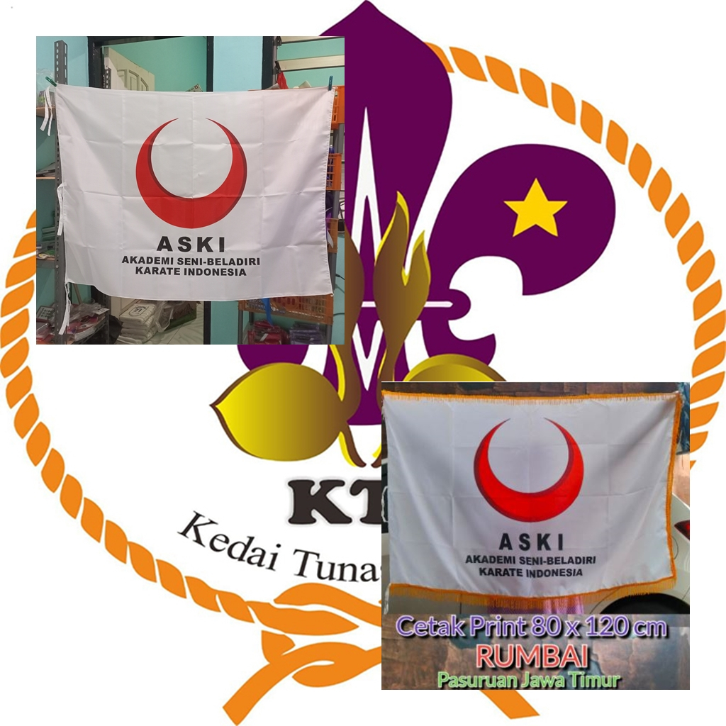 ASKI ธงแห่งอินโดนีเซียคาราเต้ศิลปะการต่อสู้ Academy พร้อมพู่