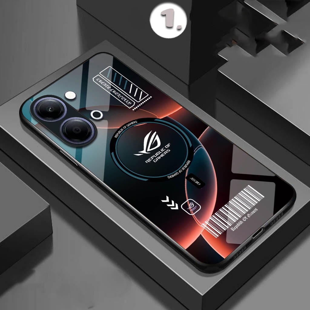 HP [FK-475] เคสโทรศัพท์กระจกเคลือบเงาสําหรับVivo Y05 Y05s V70 5g Y21d V60 Lite Y04s Y19s Pro V50 Lit