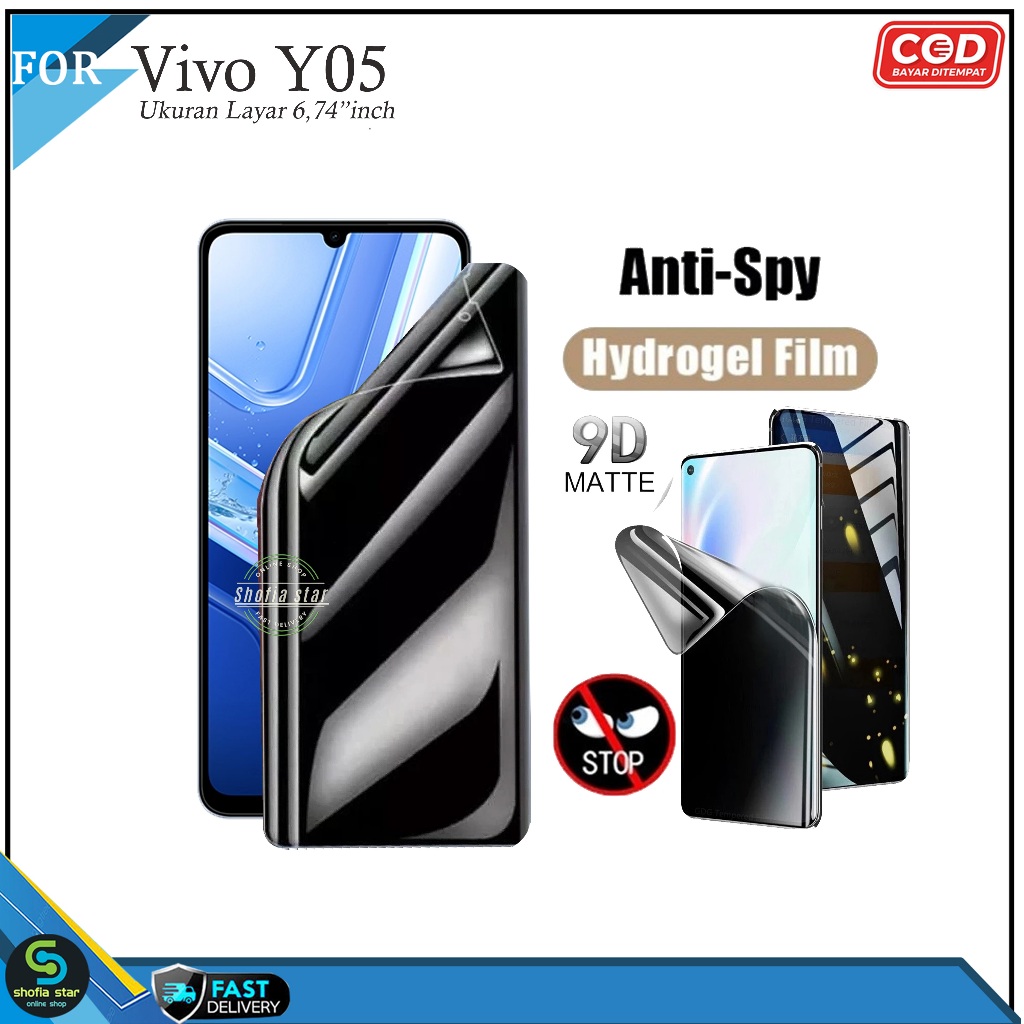 LAYAR Anti-Scratch Hydrogel Spy Matte Vivo Y05 YO4 เต็มจอ