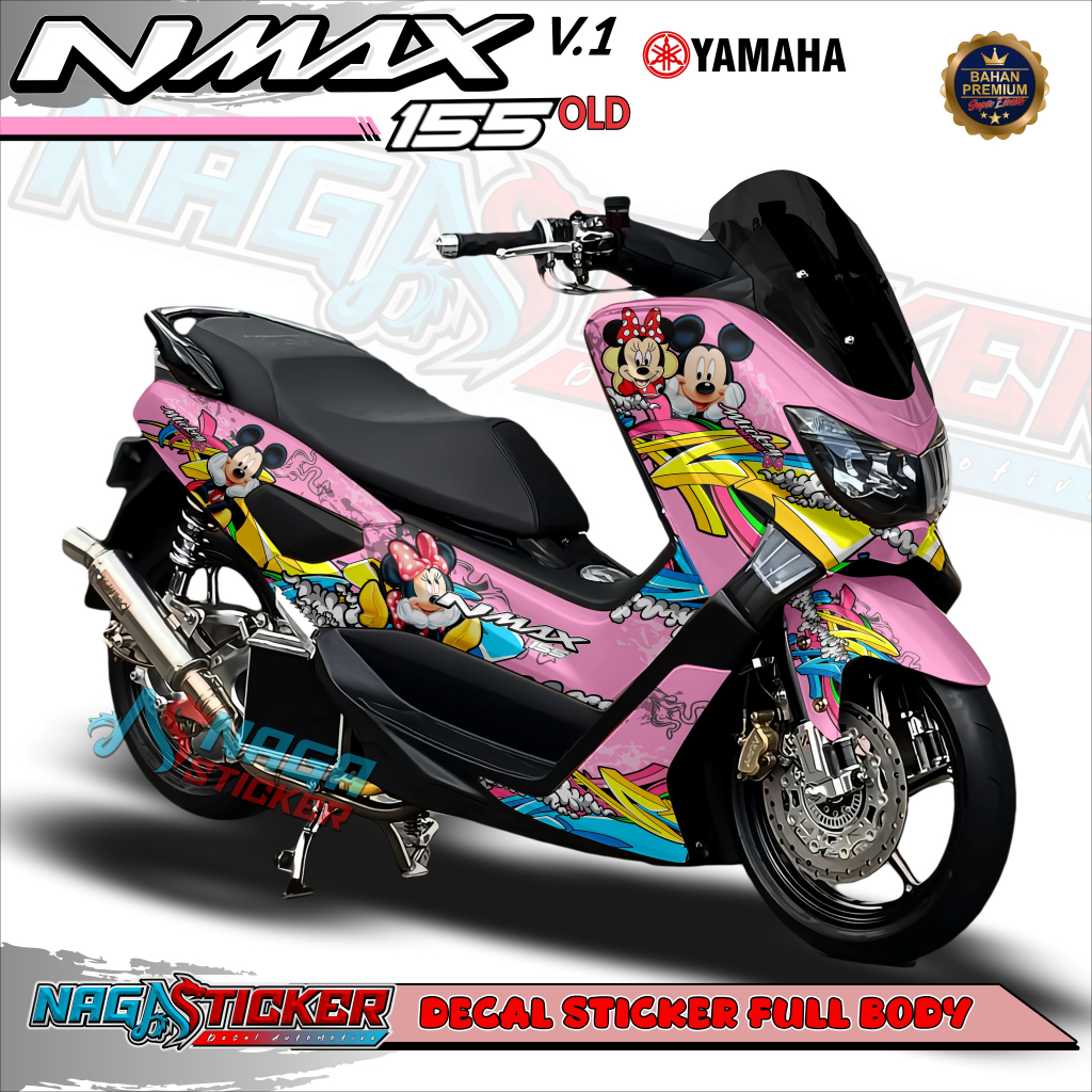 Yamaha Nmax 155 Old Full Body Decal Sticker Mickeymous Motif รหัส NMX14 Custom Design