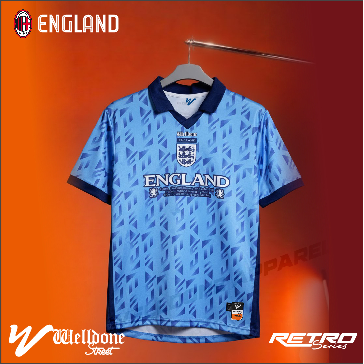 ชุดฟุตบอลโลก! ENGLAND RETRO JERSEY / ENGLAND CLUB / FOOTBALL JERSEY / SUPPORTER JERSEY / VINTAGE JER