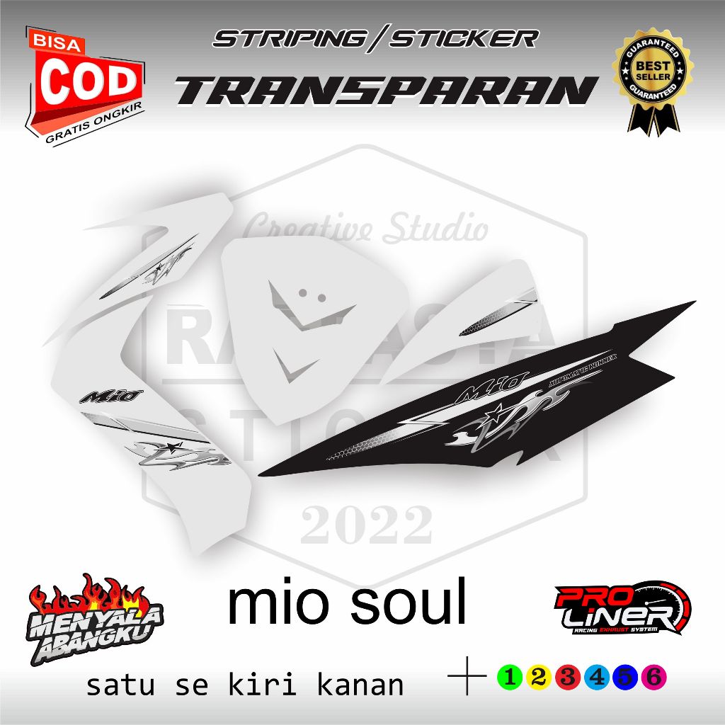 Yamaha Mio SOUL V4 สติ๊กเกอร์กันรอยขีดข่วนแบบใส