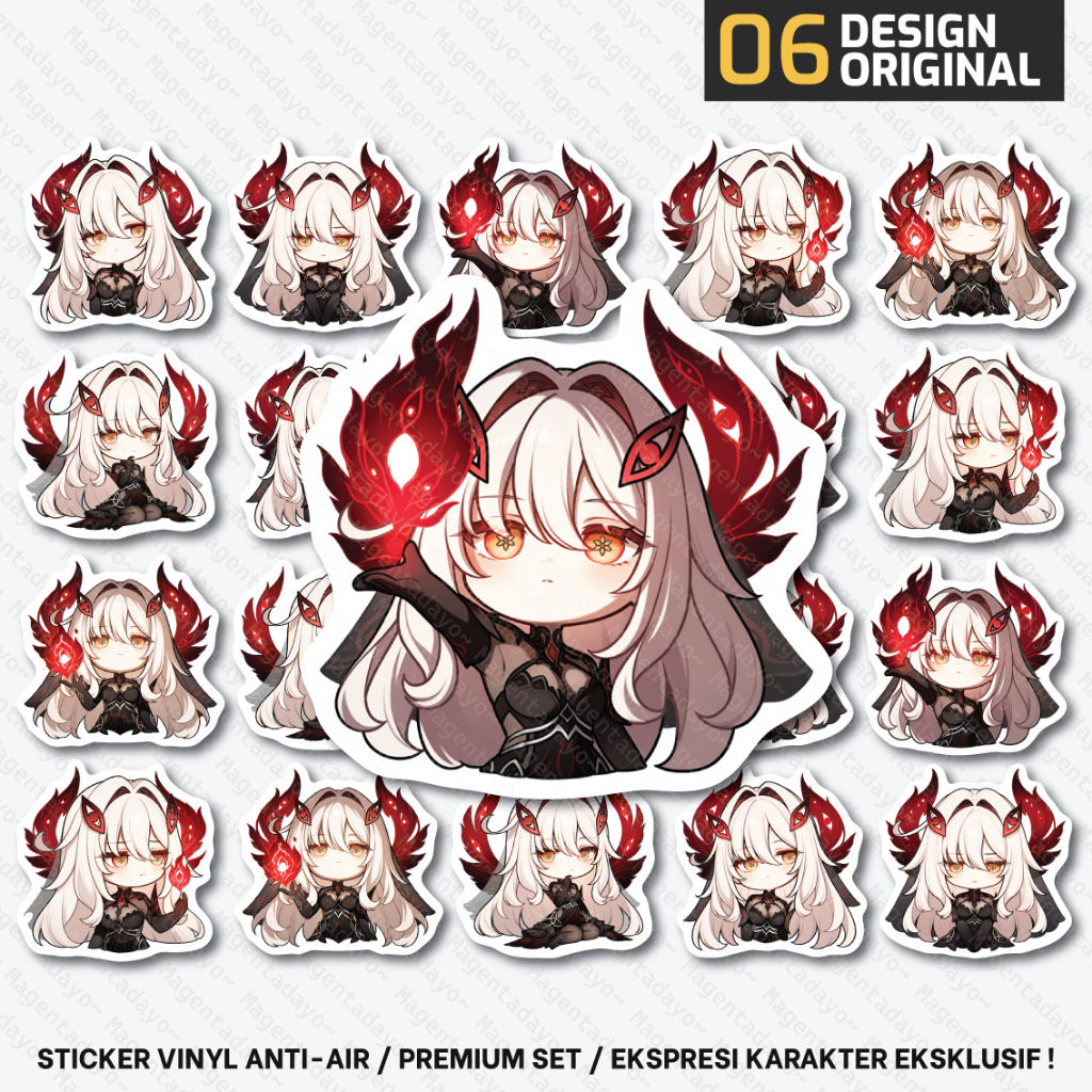 RONOVA Genshin Impact ไวนิลสติกเกอร์กันน้ําอะนิเมะเกม Shade สติกเกอร์ชุด