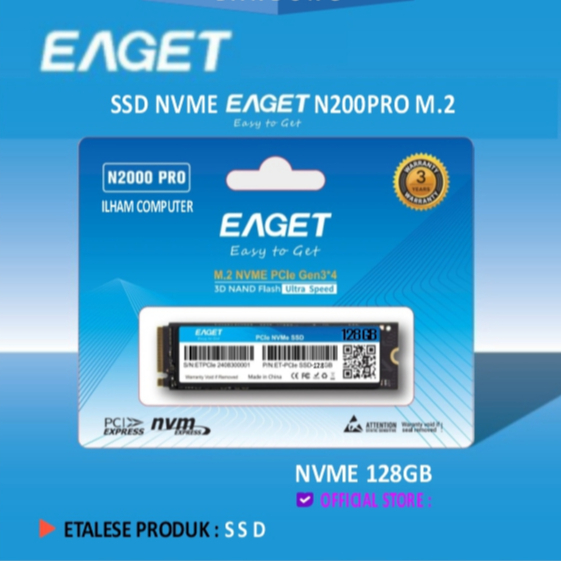 SSD M.2 NVME EAGET 128GB PCIe Gen3 x4