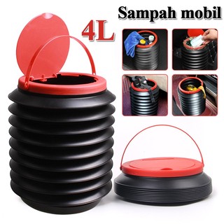 4L Car Folding Trash Can Foldable Waterproof  / Tempat Sampah Mobil Lipat