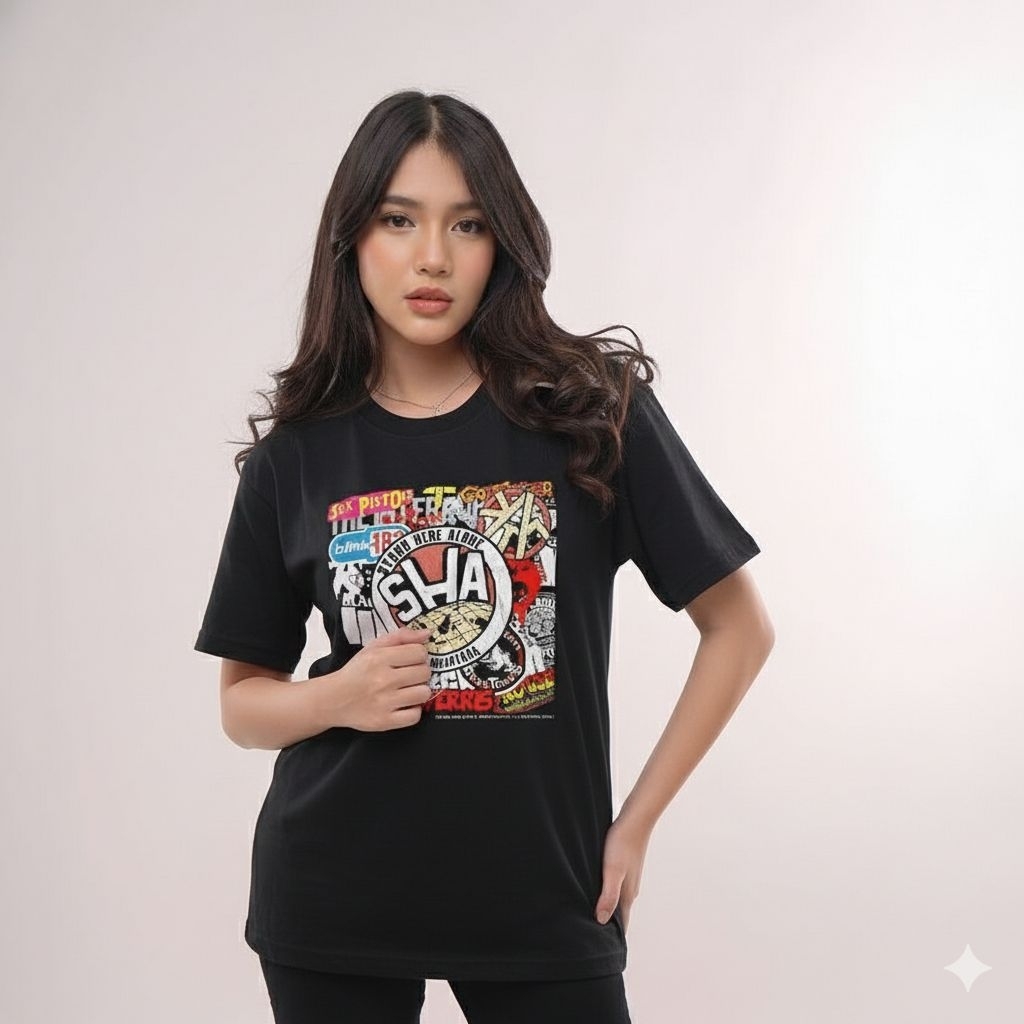 KATUN STAND HERE ALONE เสื้อยืดแขนสั้นผ้าฝ้าย 24S REGULAR FIT UNISEX DISTRO SCREEN PRINTING CLOTHE A
