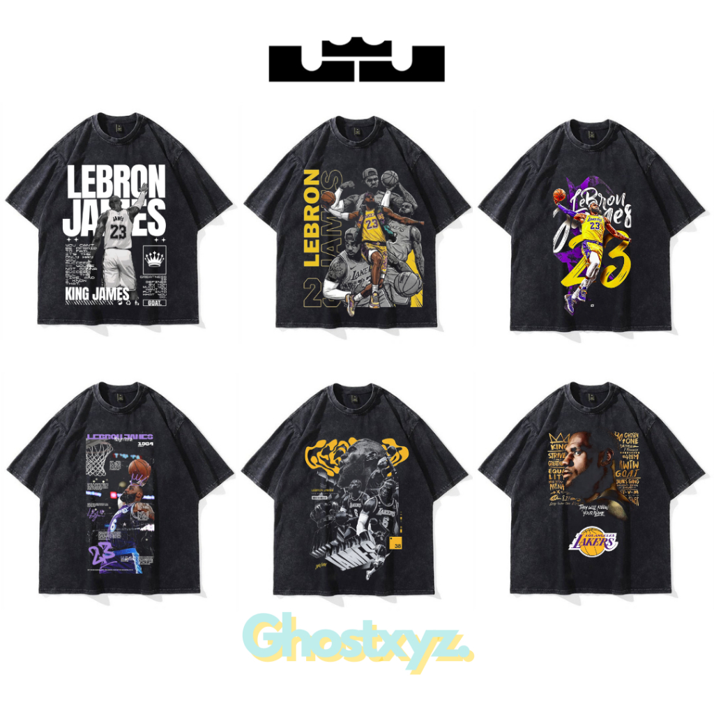 เสื้อยืด Ghostxyz Lebron James Wash Oversize Vintage Tee