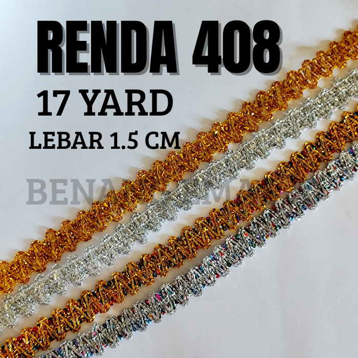 ลูกไม้ 408 CONTENTTS 17 YARDS WIDTH 1.5 CM