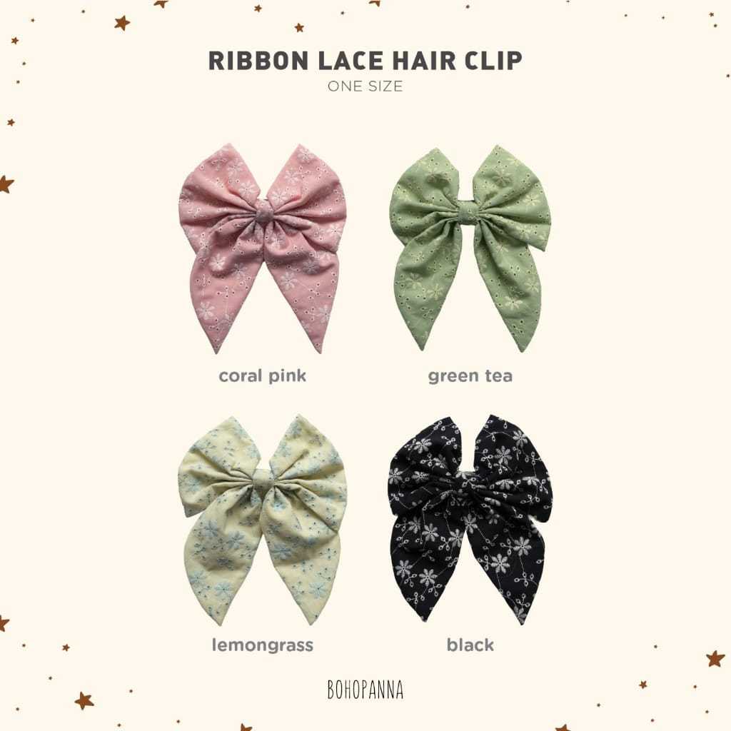 BOHOPNA - RIBBON LACE HAIR CLIP - BABY RIBBON