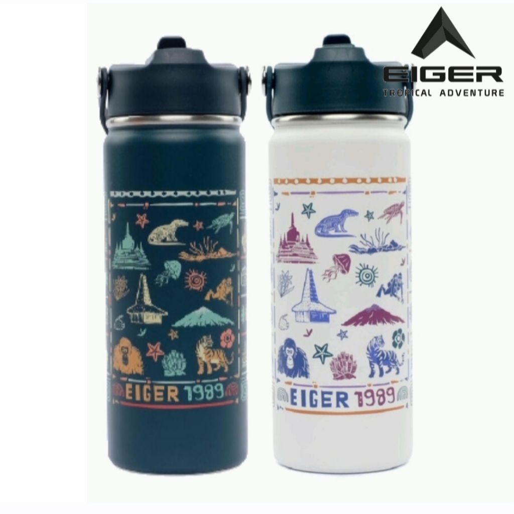 EIGER1989 KENALI INDONESIA 1.0 BOTTLE WATER [ต้นฉบับ] ทนความร้อนและเย็น -2+6 ชั่วโมง ขวด. Thumbler T