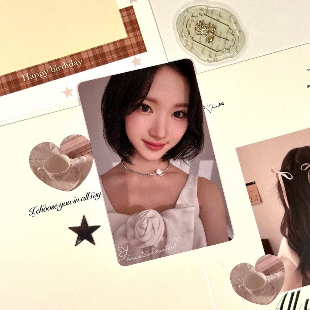 MAWAR Hearteuhearteu HEARTS2HEARTS Choi Jiwoo บัตรอย่างเป็นทางการจาก Trading Card SMTOWN Tokyo Japan