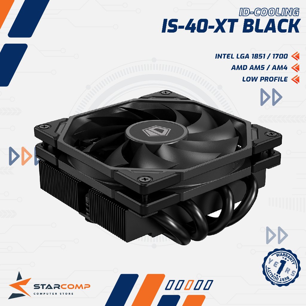 HEATSINK ID-COOLING IS-40XT BLACK LOW PROFILE BLACK