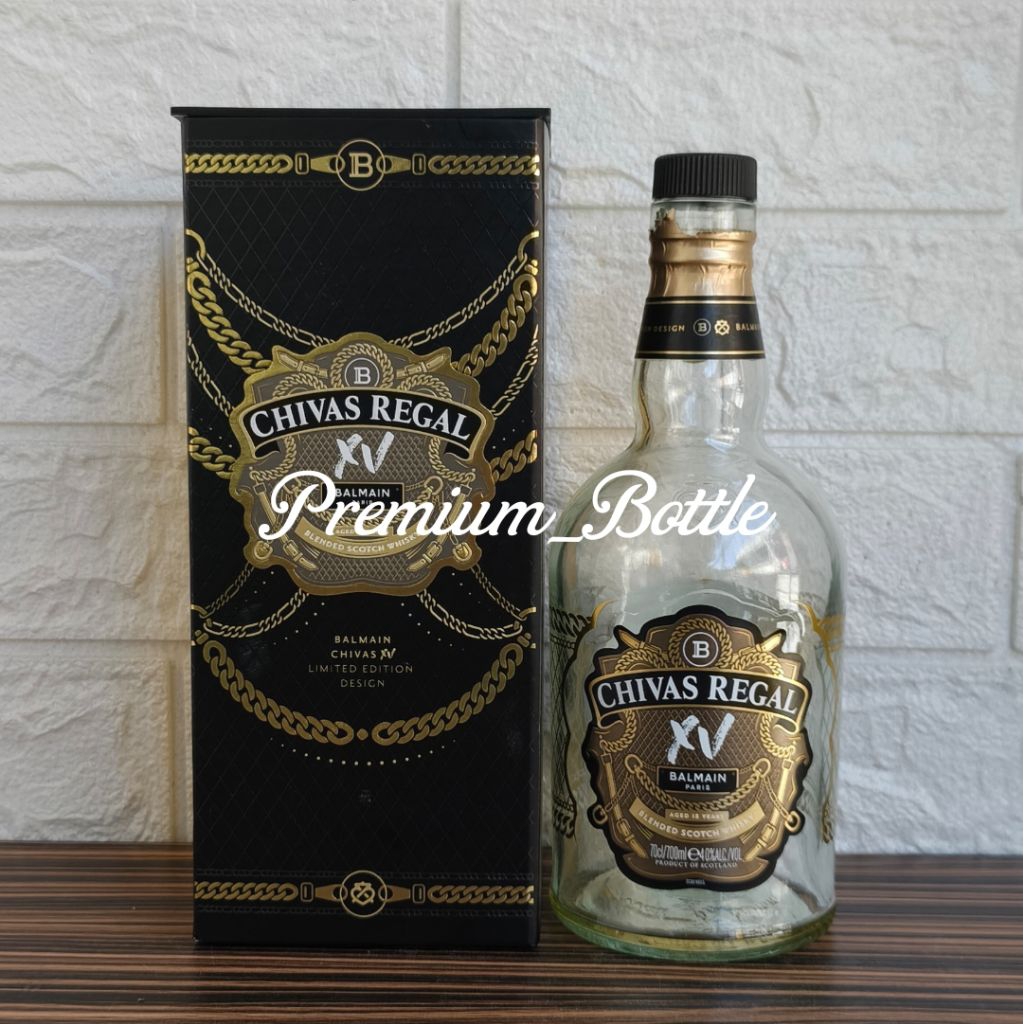 Chivas Regal XV Balmain Limited Edition Design 700ml ขวดเปล่า + กล่อง