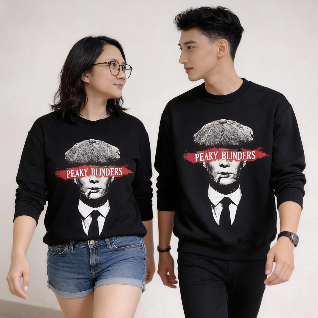 Crewneck Thomas Shelby เสื้อสเวตเตอร์ลําลองสําหรับผู้ใหญ่ทําจากผ้าฟลีซ