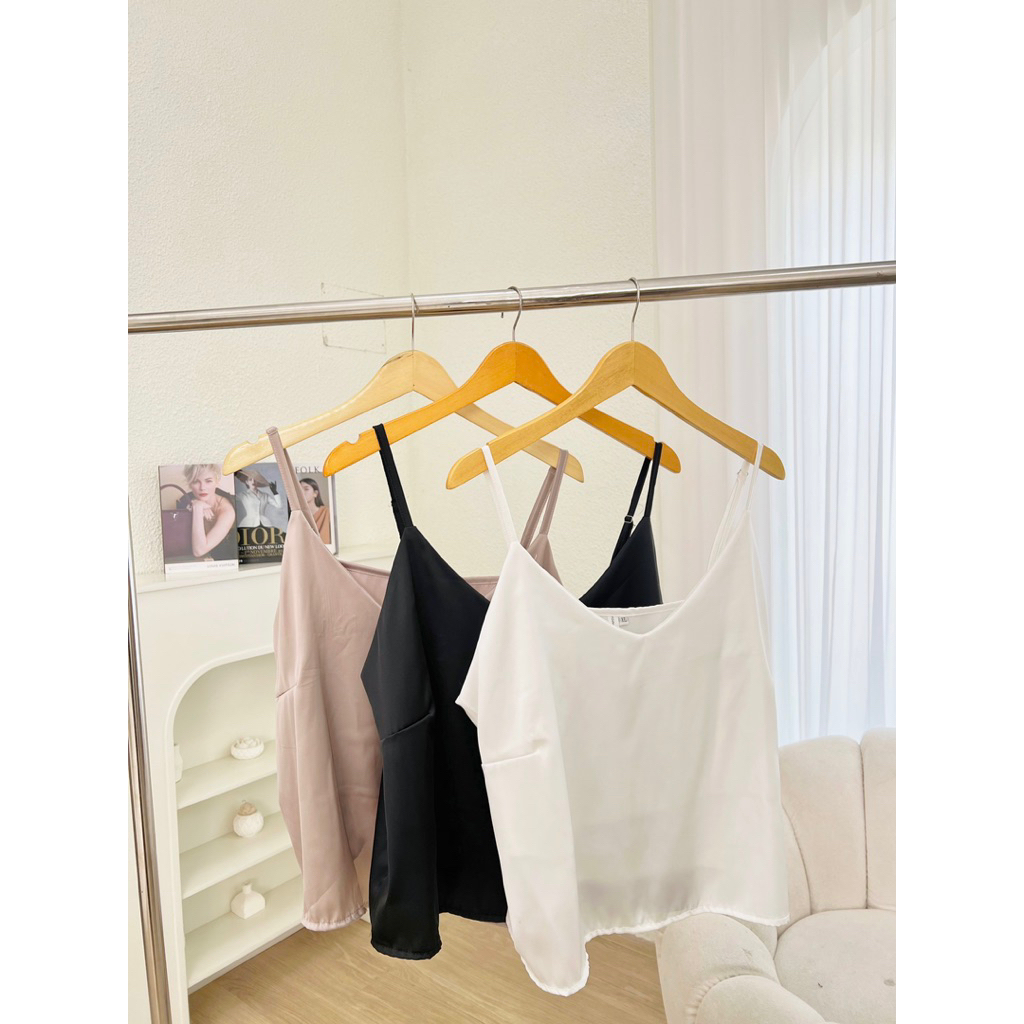 เสื้อกล้ามผู้หญิง PLUS SIZE | พรีเมี่ยม GG SILKY TANK TOP | โกลว์กลาม