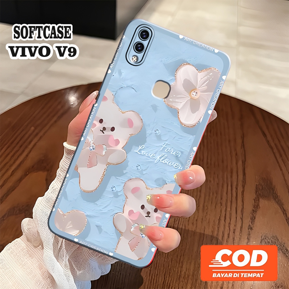 [JBCASE] ใหม่ล่าสุด VIVO V9 / VIVO V9 YOUTH SOFTCASE - Camera Protection - Aesthetic Case - macaroon