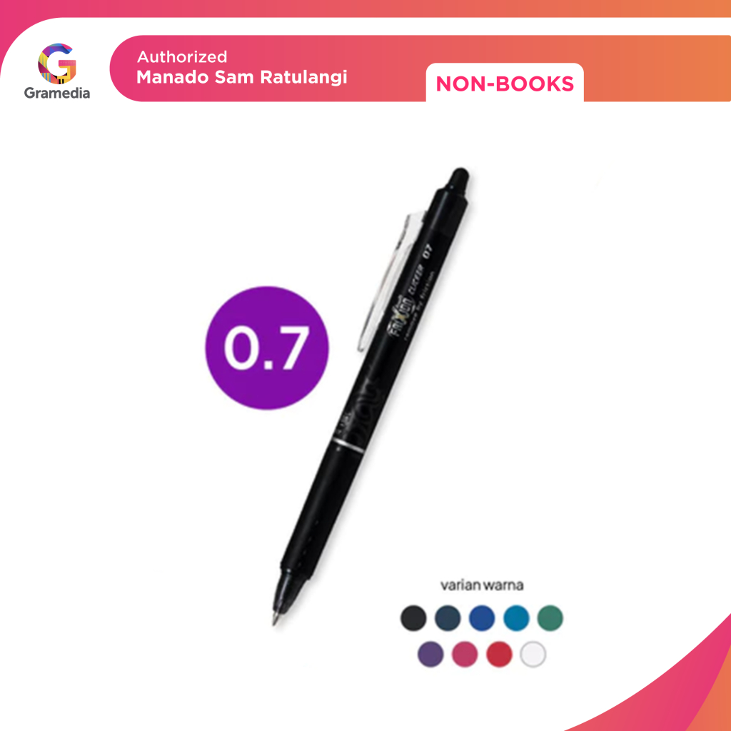 Gramedia Manado - Pilot - Frixion Clicker 0.7 ปากกาสีดํา