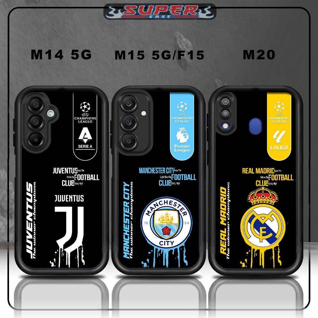 เคส Hp SoftCase Hp สําหรับแก้วสีดํา พรีเมี่ยม SAMSUNG M14 5G M15 5G F15 M20 ออกแบบ FOOTBALL2