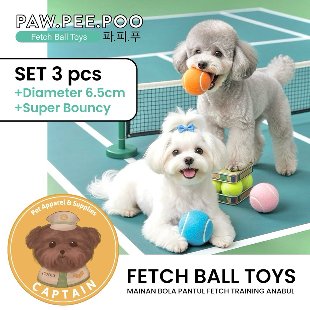 DOG TOYS TENNIS BALL FETCH TRAINING PET TOY DOG BITE BALL