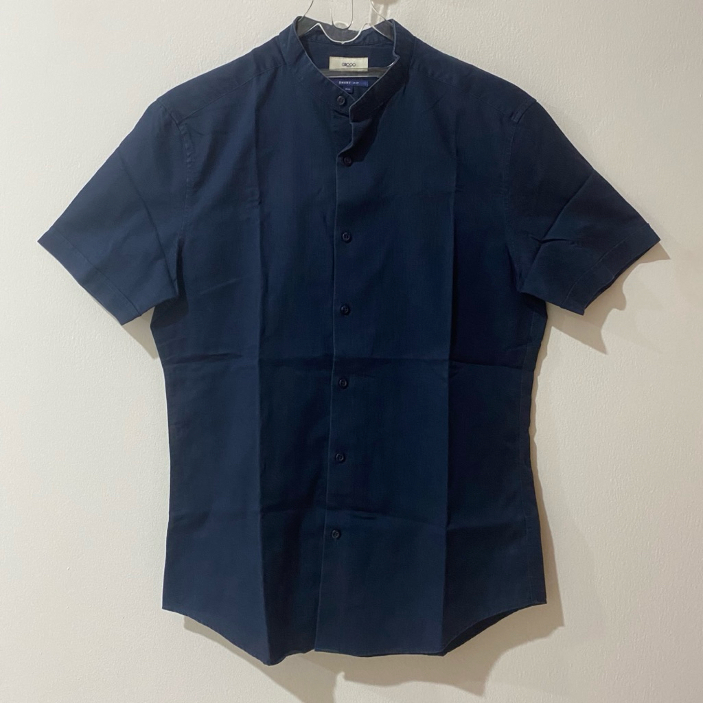 G2000 เสื้อเชิ้ตแขนสั้นผู้ชายสีกรมท่า