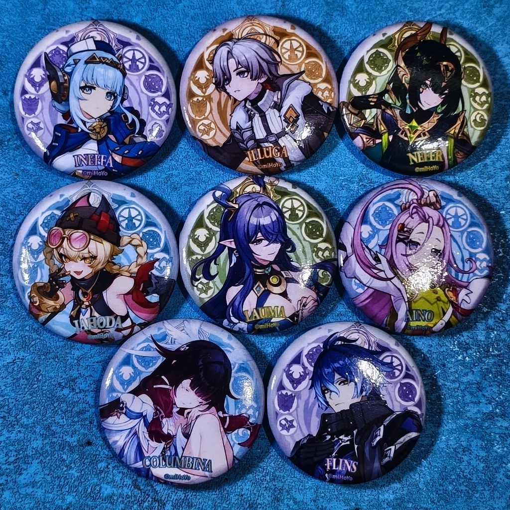 Genshin Impact Nod-Krai Theme Character 44 มม. เข็มหมุดเคลือบเคลือบเงา