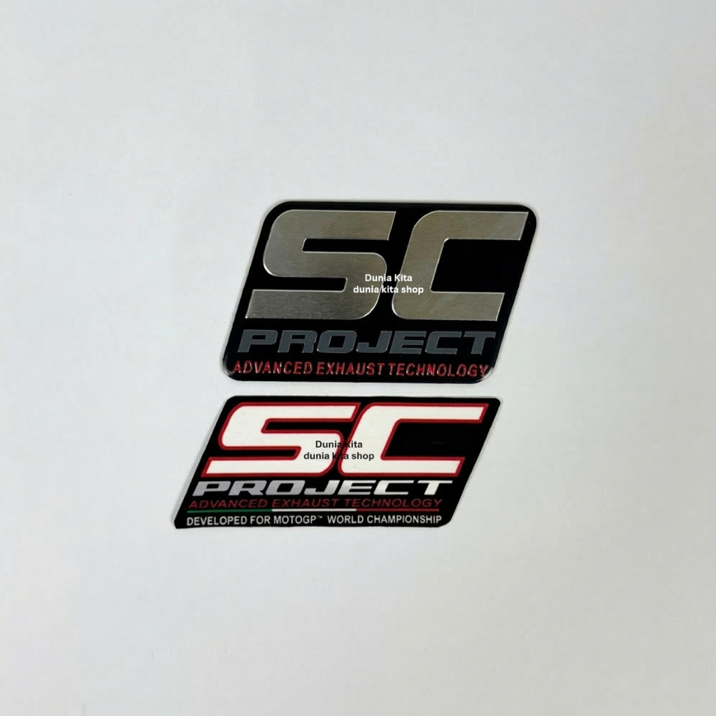 SC Project สติ๊กเกอร์สัญลักษณ์ไอเสียลายนูน