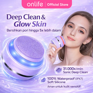 Onlife Facial Sonic Cleansing Device | Pembersih Wajah | Pembersih Wajah Elektrik | Pijat Wajah | Deep Cleansing | IP67 Tahan Air JM06
