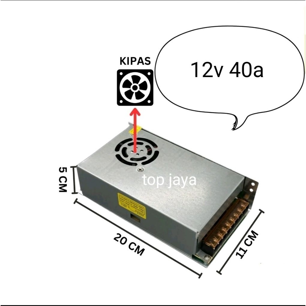 12V 40A Switching Power Supply Slim Adapter