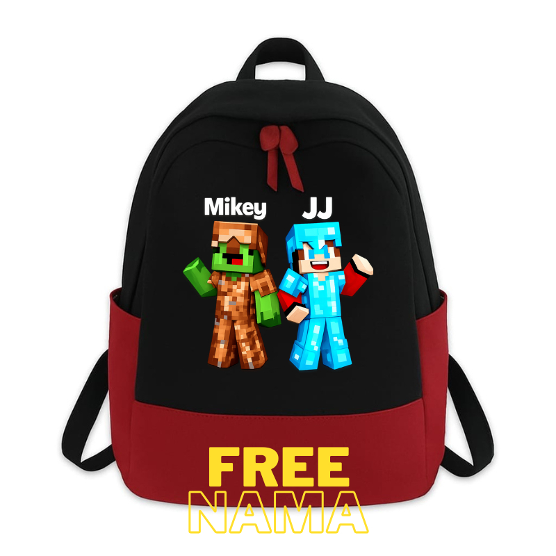 JJ MIKEY MINECRAFT SCHOOL BACKPACK