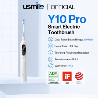 usmile Y10 Pro Sonic Sikat Gigi Elektrik dengan Layar Pintar | Electric Toothbrush Smart Screen Rechargeable for Beginners