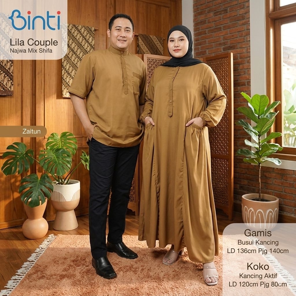 JUMBO ILA COUPLE DRESS LD 136 3XL XXXL NAJWA MIX SHIFA ORIGINAL BINTI JUMBO COUPLE GAMIS MUSLIM COUP