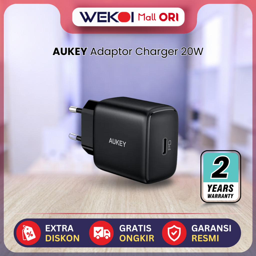 AUKEY PA-R1-BK 20W USB C Port Charger Adapter ชาร์จเร็ว