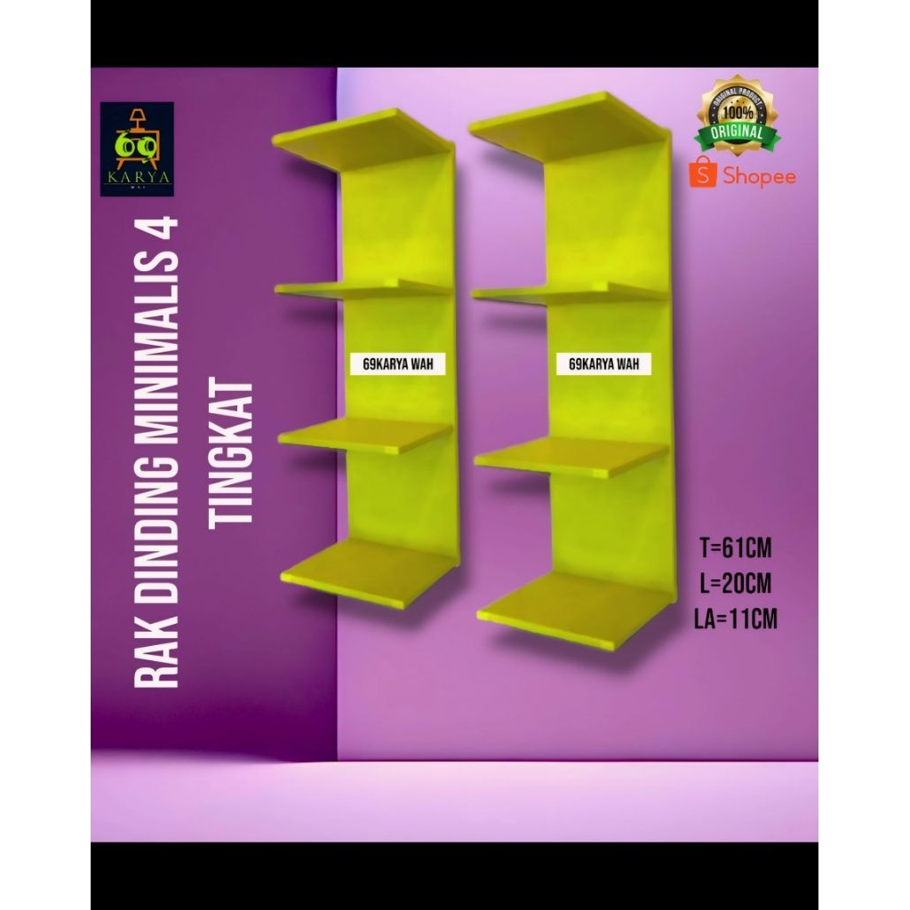 TOSKA 4-TIER SHELF//COSMETTIC SHELF, MULTIPURPOSE MINIMALIST WALL SHELF ได้อย่างสะดวกในช่องแคบ