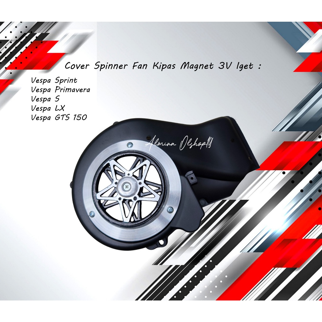 SPINNER Vespa Magnet Vespa 3V IGET Vespa S LX Sprint Primavera GTS 150 ฝาครอบพัดลม
