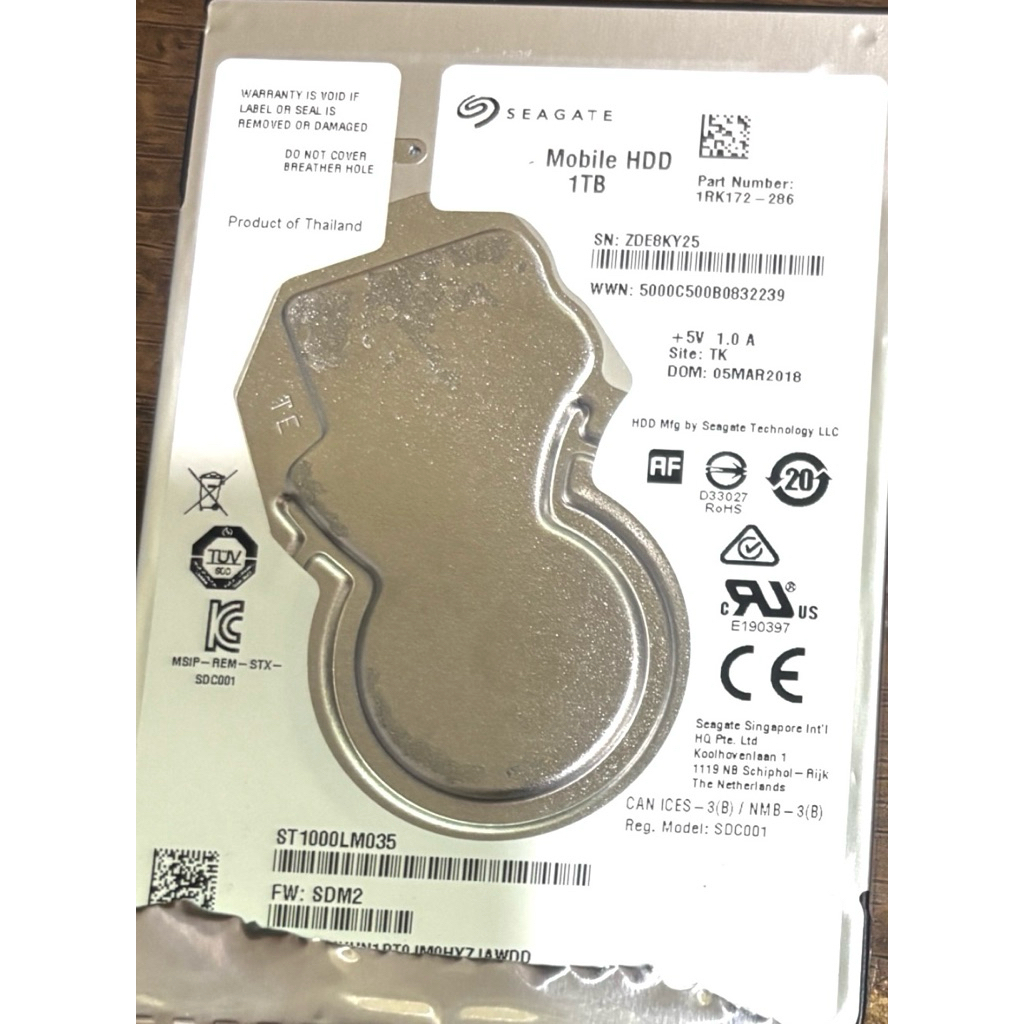 HDD 2.5 นิ้ว 1 Tb seagate และ toshiba