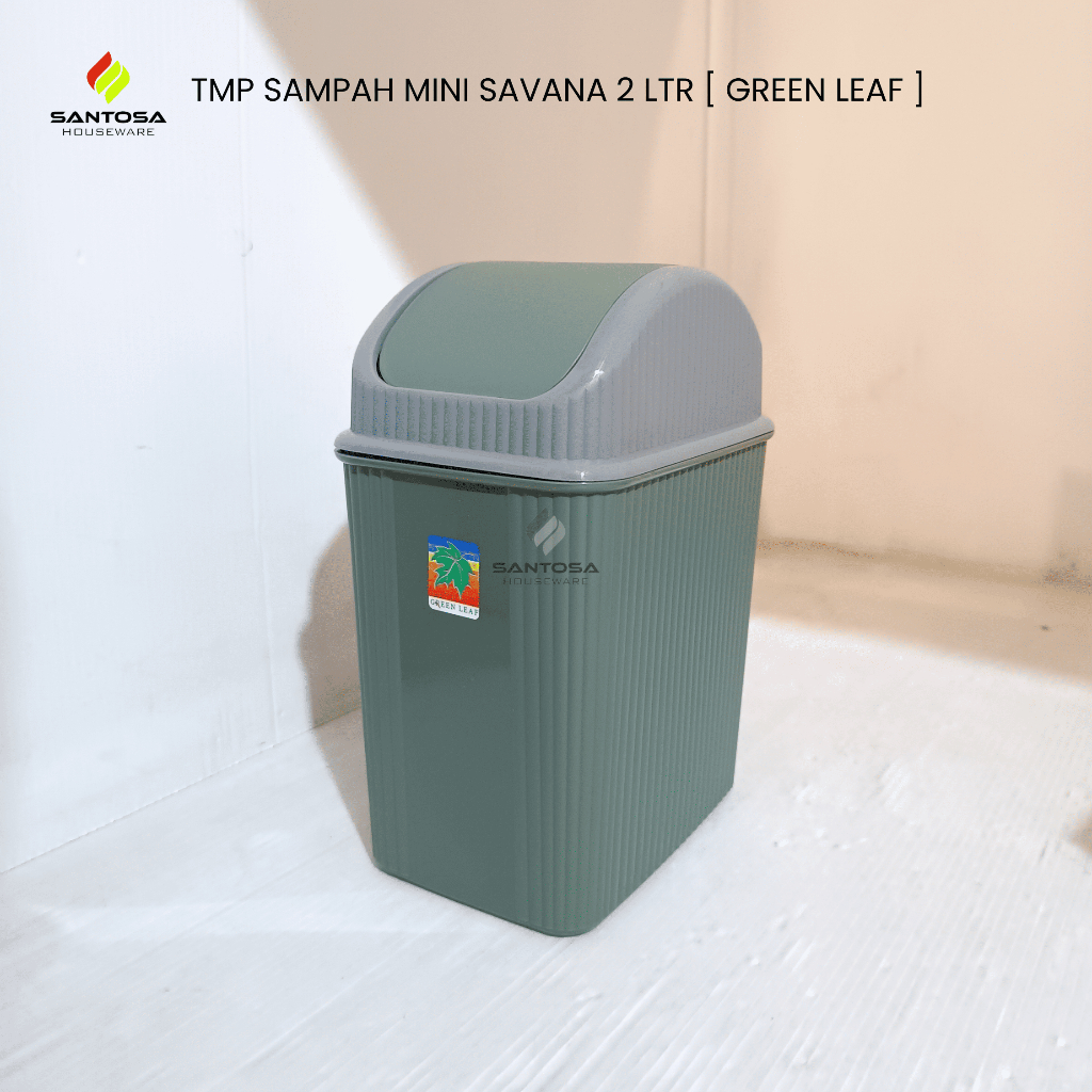 Savana Mini Savana 2 Ltr 2124 ถังขยะ [ใบไม้สีเขียว]